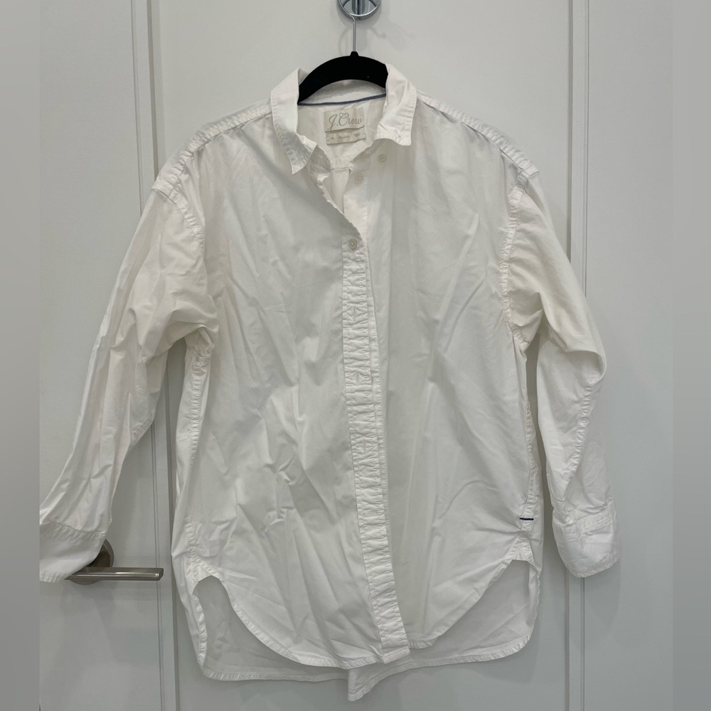 J. Crew White Button-Up Shirt